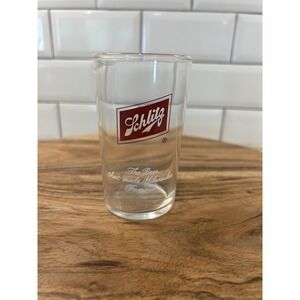 Vintage SCHLITZ Beer Glass "The Beer That Made Milwaukee Famous" 4 1/4 inch